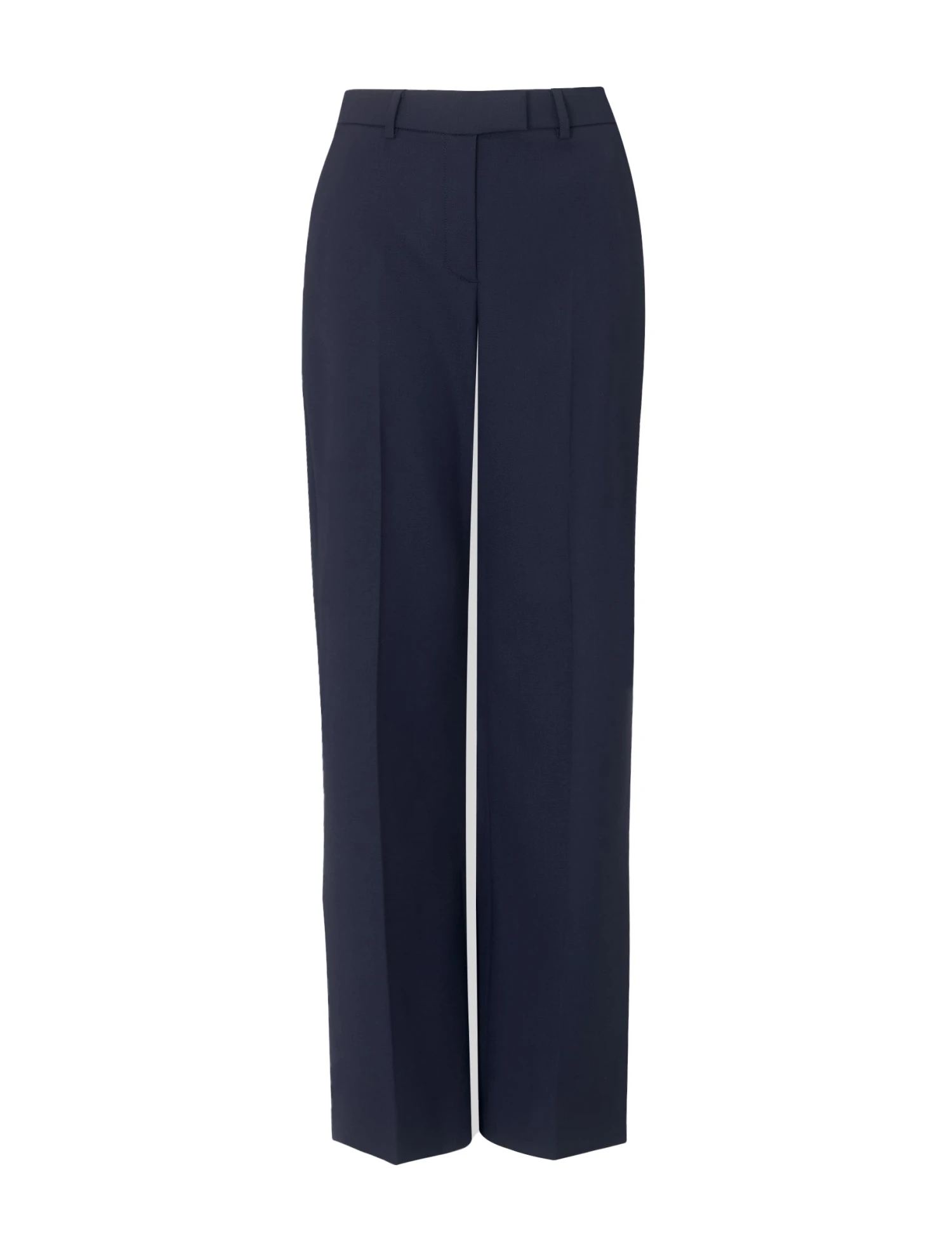 Terence New Wool Wide Leg Trouser - Navy 8 Terence New Wool Wide Leg Trouser - Navy - Image 8