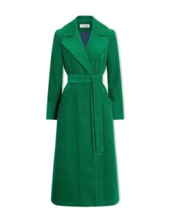 Roxanne Corduroy Coat - Emerald Green -CEFINN Shop AU23 C10 ROXANNE EMERALDGREEN CO