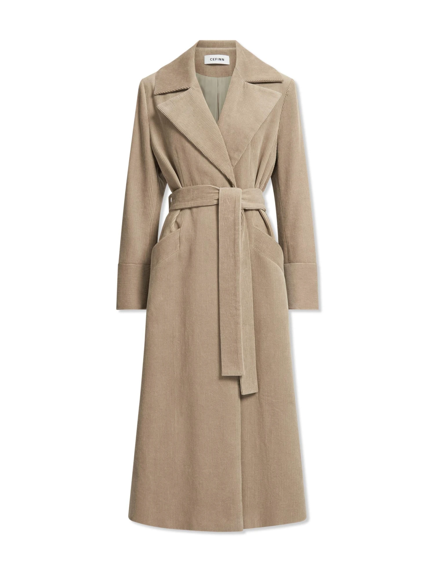 Roxanne Corduroy Coat - Taupe 8 Roxanne Corduroy Coat - Taupe - Image 8