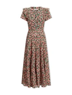 Sawyer Cotton Maxi Dress - Pink Blossom Print -CEFINN Shop AU23 D557 SAWYER PINKBLOSSOMPRINT CO