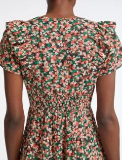 Sawyer Cotton Maxi Dress - Pink Blossom Print -CEFINN Shop AU23 D557 SAWYER PINKBLOSSOMPRINT LS 3646