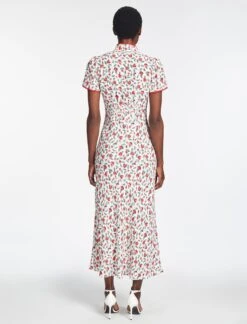 Jacquetta Maxi Dress - White Pink Deco Floral Print -CEFINN Shop AU23 D573 JACQUETTA WHITEDECOFLORALPRINT 1573