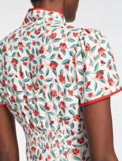 Jacquetta Maxi Dress - White Pink Deco Floral Print -CEFINN Shop AU23 D573 JACQUETTA WHITEDECOFLORALPRINT 1579