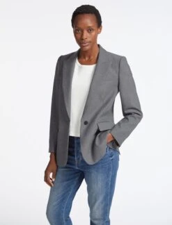 Jordan Stretch Wool Blazer - Mid Grey -CEFINN Shop AU23 JK57 JORDAN GREYMELANGE LS 3784 29b28aca d53b 4809 b78d 9dd570f50405