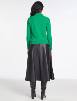 Josie Cashmere Collared Jumper - Emerald Green -CEFINN Shop AU23 K142 JOSIE EMERALDGREEN LS 1470