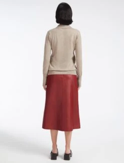 Josie Wool Collared Jumper - Taupe -CEFINN Shop AU23 K24 JOSIE TAUPE LS 12589