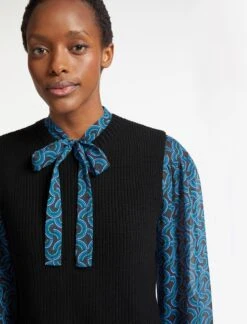 Janie Wool Round Neck Sleeveless Jumper - Black -CEFINN Shop AU23 K57 JANIE BLACK LS 3108 9f51502e 5881 472c a468 11a80bc1d34e