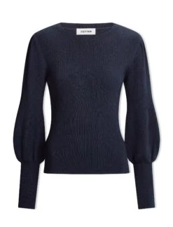 Eva Wool Crew Neck Jumper - Navy -CEFINN Shop AU23 K88 EVA NAVY CO