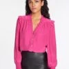 Stella Silk Shirt - Hot Pink