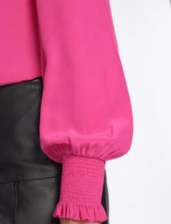 Stella Silk Shirt - Hot Pink -CEFINN Shop AU23 S46 STELLA HOTPINK LS 146