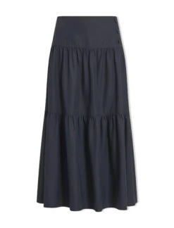 Sylvia Cotton Twill Maxi Skirt - Navy -CEFINN Shop AU23 SK170 SYLVIA NAVY CO 64ffb71c cbf3 48a9 937e 0c322d4bb697