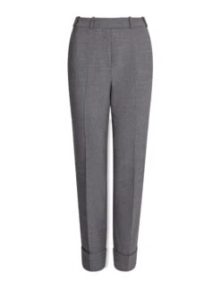 Clement New Wool Turn Up Trouser - Mid Grey 13 Clement New Wool Turn Up Trouser - Mid Grey -CEFINN Shop AU23 TR76 CLEMENT MIDGREY COcopy