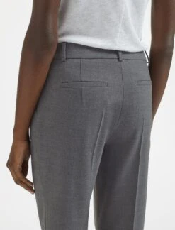 Clement New Wool Turn Up Trouser - Mid Grey 11 Clement New Wool Turn Up Trouser - Mid Grey -CEFINN Shop AU23 TR76 CLEMENT MIDGREY LS 509