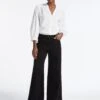 Hayden Corduroy Wide Leg Trouser - Black