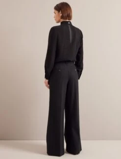 Riley Funnel Neck Blouse - Black -CEFINN Shop AU24 B6 RILEY BLACK LS 24158