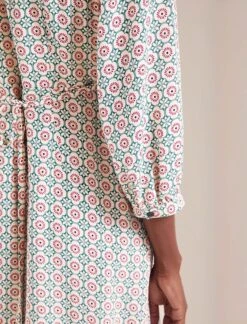 Daria Silk Midi Dress - Cream Floral Tile Print -CEFINN Shop AU24 D159 DARIA CREAMFLORALTILEPRINT LS 19806 d5abacb1 f73b 4682 a082 00de1566d199