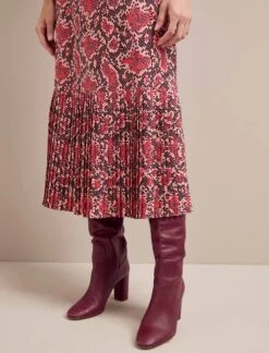 Tibi Maxi Dress - Pink Snakeskin Print -CEFINN Shop AU24 D653 TIBI PINKSNAKESKINPRINT LS 1302