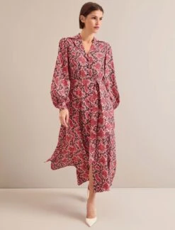 Odette Maxi Dress - Pink Snakeskin Print -CEFINN Shop AU24 D661 ODETTE PINKSNAKESKINPRINT LS 25496