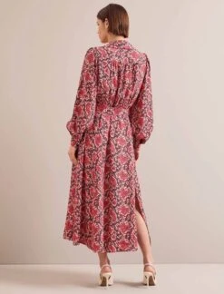 Odette Maxi Dress - Pink Snakeskin Print -CEFINN Shop AU24 D661 ODETTE PINKSNAKESKINPRINT LS 25615