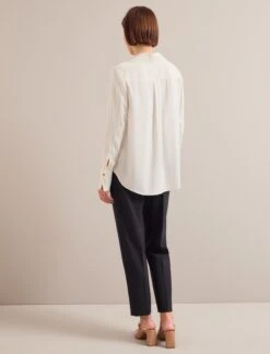 Spencer Silk Shirt - Cream -CEFINN Shop AU24 S90 SPENCER CREAM LS 0011