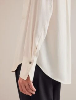 Spencer Silk Shirt - Cream -CEFINN Shop AU24 S90 SPENCER CREAM LS 0018