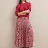 Sienna Maxi Skirt - Pink Snakeskin Print
