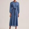 Rosie Techni Voile Maxi Dress - Cornflower Blue