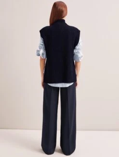 Janice Wool Funnel Neck Sleeveless Jumper - Navy -CEFINN Shop RSHT K157 JANICE NAVY LS 0720 4d6fa63d cfe2 4f19 889f f8d5810e692c