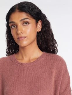 Lainey Cashmere Jumper - Dark Rose -CEFINN Shop RSHT K169 LAINEY DARKROSE LS 1075
