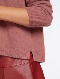 Lainey Cashmere Jumper - Dark Rose -CEFINN Shop RSHT K169 LAINEY DARKROSE LS 1080