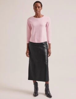 Maia Cotton Silk Blend T-Shirt - Pale Pink 13 Maia Cotton Silk Blend T-Shirt - Pale Pink -CEFINN Shop RSHT K174 MAIA PALEPINK LS 2036