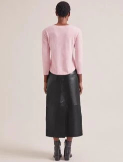 Maia Cotton Silk Blend T-Shirt - Pale Pink 14 Maia Cotton Silk Blend T-Shirt - Pale Pink -CEFINN Shop RSHT K174 MAIA PALEPINK LS 2074