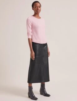 Maia Cotton Silk Blend T-Shirt - Pale Pink 11 Maia Cotton Silk Blend T-Shirt - Pale Pink -CEFINN Shop RSHT K174 MAIA PALEPINK LS 2089