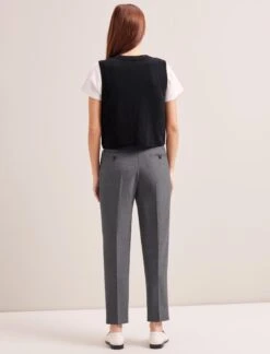 Wesley Cashmere Blend V Neck Waistcoat - Black -CEFINN Shop RSHT K82 WESLEY BLACK LS 0274