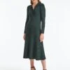 Josie Wool Knit Dress - Dark Green