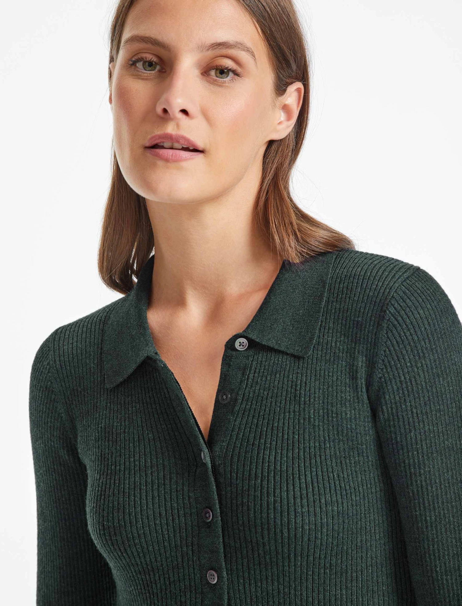 Josie Wool Knit Dress - Dark Green 2 Josie Wool Knit Dress - Dark Green - Image 2