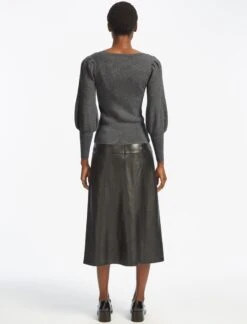 Eva Wool Boat Neck Jumper - Grey Melange 7 Eva Wool Boat Neck Jumper - Grey Melange -CEFINN Shop SP22 K29 EVA GREYMELANGE LS 25913 1