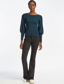 Eva Wool Boat Neck Jumper - Petrol -CEFINN Shop SP22 K29 EVA PETROLBLUE LS 24933 7b8f67ce ed25 4e53 a67f 737c0a984726