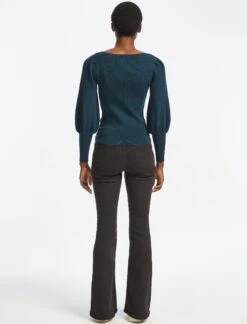 Eva Wool Boat Neck Jumper - Petrol -CEFINN Shop SP22 K29 EVA PETROLBLUE LS 24983 2b64acc7 6531 4951 b189 993b194d936e