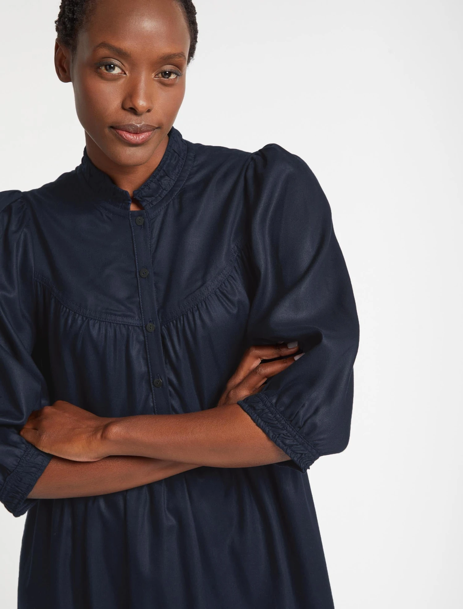 Cleo Midi Dress - Navy 2 Cleo Midi Dress - Navy - Image 2