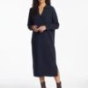 Eleanor Wool Knit Dress - Navy
