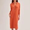 Eleanor Wool Knit Dress - Orange