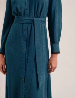 Fallon Techni Voile Maxi Dress - Petrol -CEFINN Shop SP24 D601 FALLON PETROL LS 2492