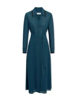 Rosie Techni Voile Maxi Dress - Petrol -CEFINN Shop SP24 D601 FALLON PETROL LS c84f48dd 0da3 4ebf a15e 3d86ea3c0f25