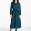 Rosie Techni Voile Maxi Dress - Petrol
