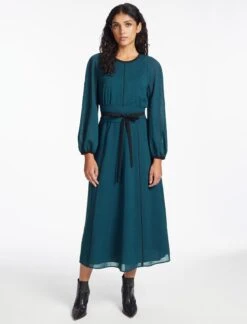 Rosie Techni Voile Maxi Dress - Petrol