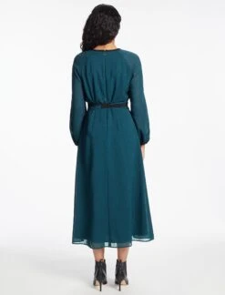 Rosie Techni Voile Maxi Dress - Petrol -CEFINN Shop SP24 D604 ROSIE PETROL LS 1332