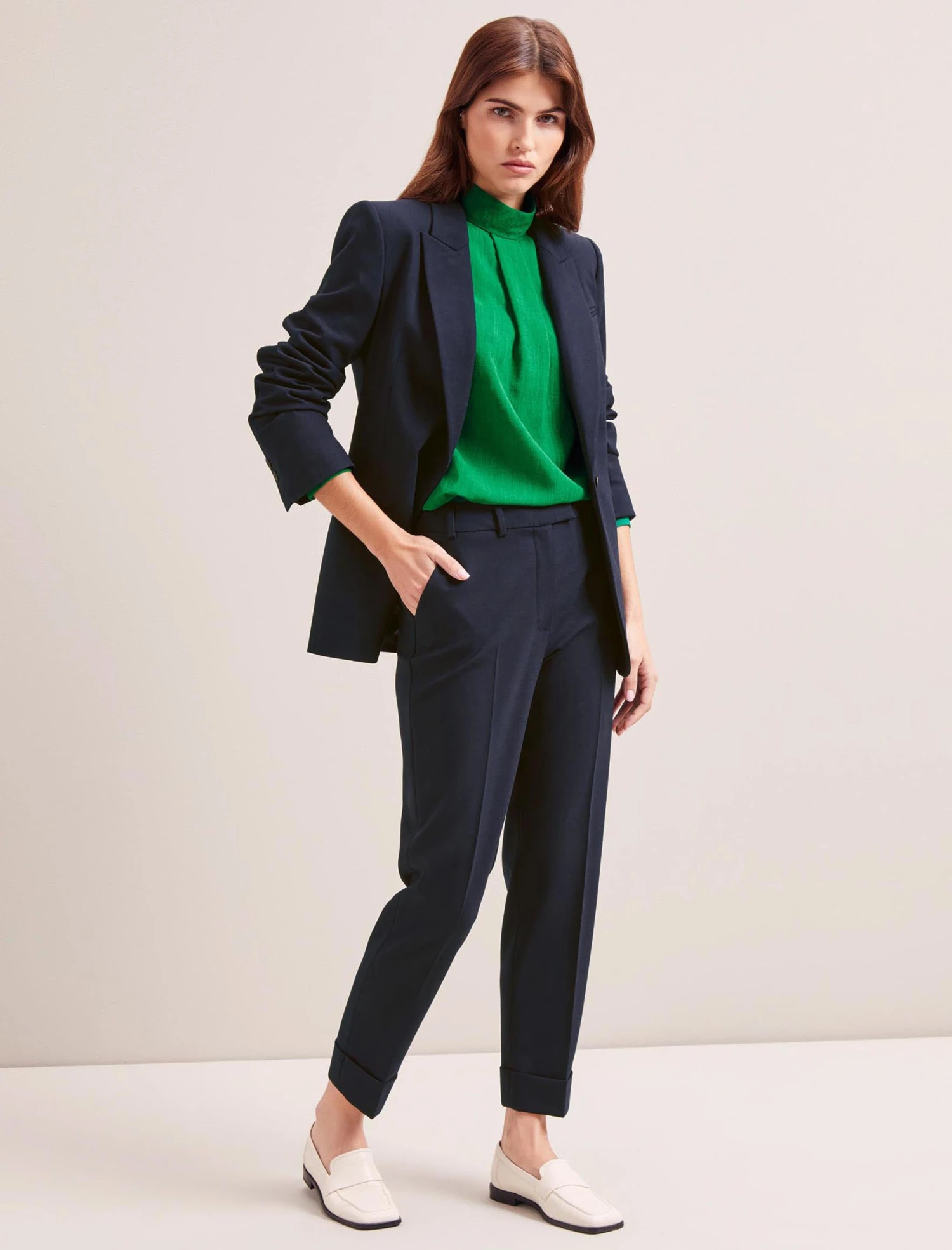 Jamie New Wool Blazer - Navy 2 Jamie New Wool Blazer - Navy - Image 2