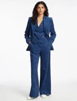 Gene Corduroy Blazer - Blue -CEFINN Shop SP24 JK59 GENE BLUE LS 310