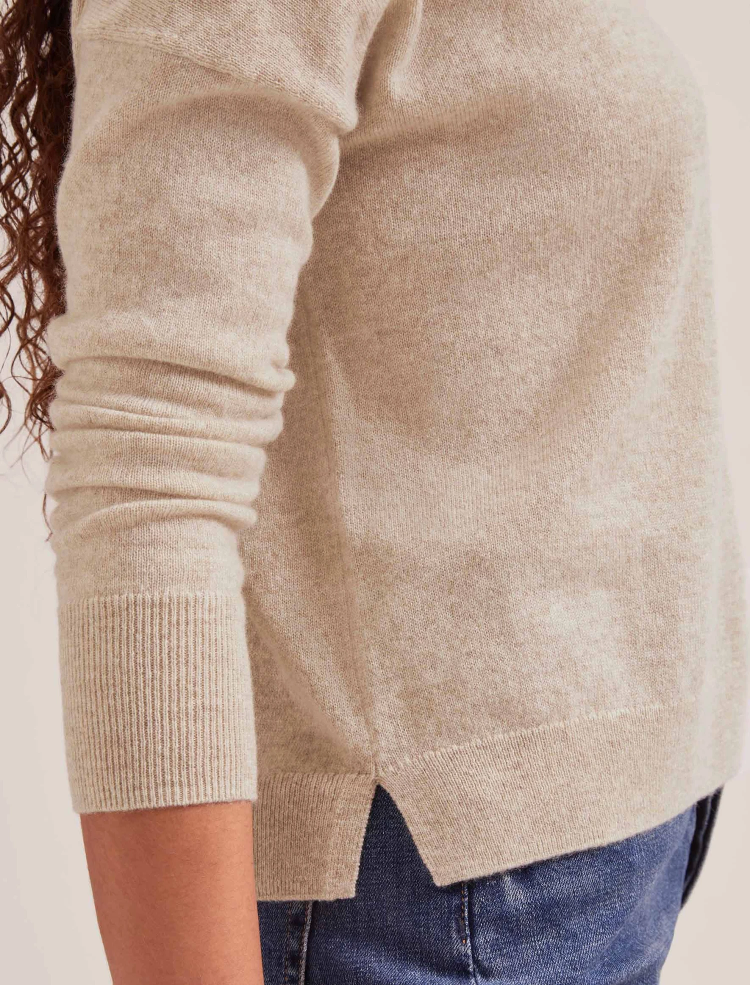 Kelly Cashmere Jumper - Sand 4 Kelly Cashmere Jumper - Sand - Image 4